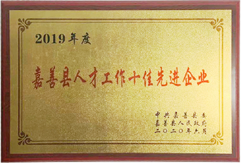 Top tien geavanceerde ondernemingen in Jiashan County Talent Work 2019